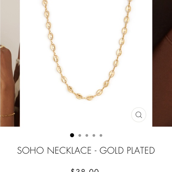 SOHO NECKLACE - GOLD PLATED - Picture 4 of 4